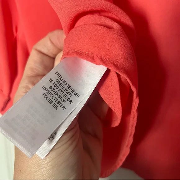 NWOT Adrianna Papell Vibrant Coral Blouse - Picture 8 of 8